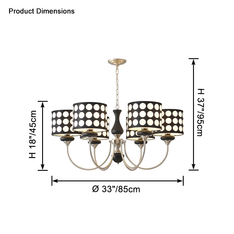 WOMO Polka Shaded Chandelier-WM2913