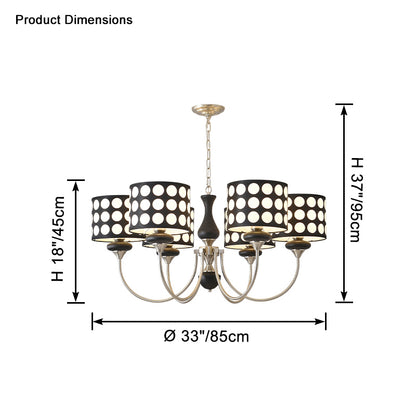 WOMO Polka Shaded Chandelier-WM2913