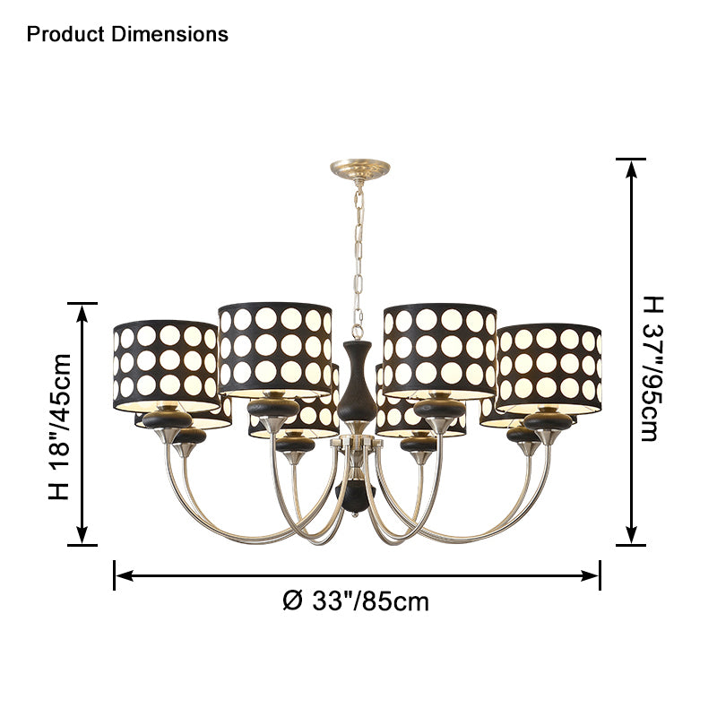 WOMO Polka Shaded Chandelier-WM2913