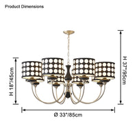 WOMO Polka Shaded Chandelier-WM2913