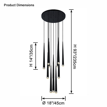 WOMO Cascading Tube Chandelier-WM2914