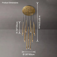 WOMO Cascading Tube Chandelier-WM2914