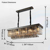 WOMO Smoked Crystal Rectangular Chandelier-WM2918 thumbnail