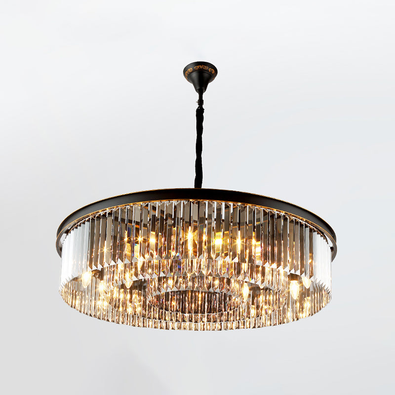 WOMO Smoked Crystal Round Chandelier-WM2919