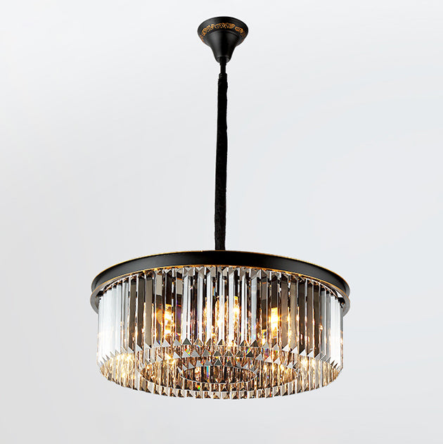 WOMO Smoked Crystal Round Chandelier-WM2919