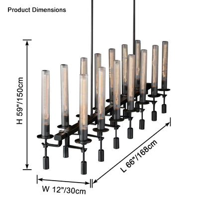 WOMO Candelabra Linear Chandelier -WM2923