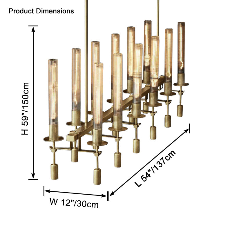 WOMO Candelabra Linear Chandelier -WM2923