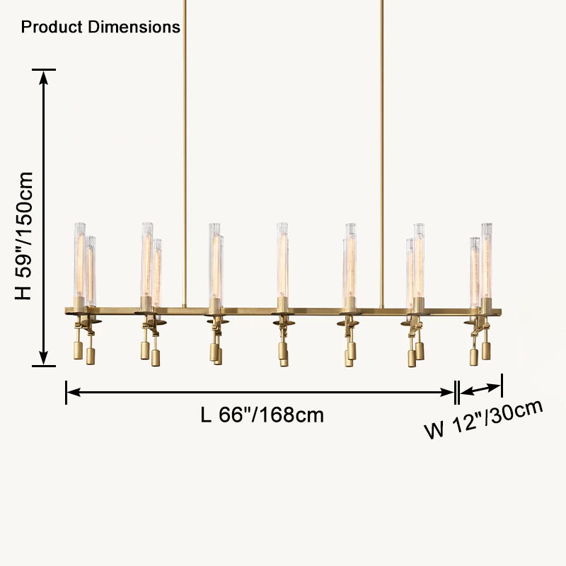 WOMO Candelabra Linear Chandelier -WM2923