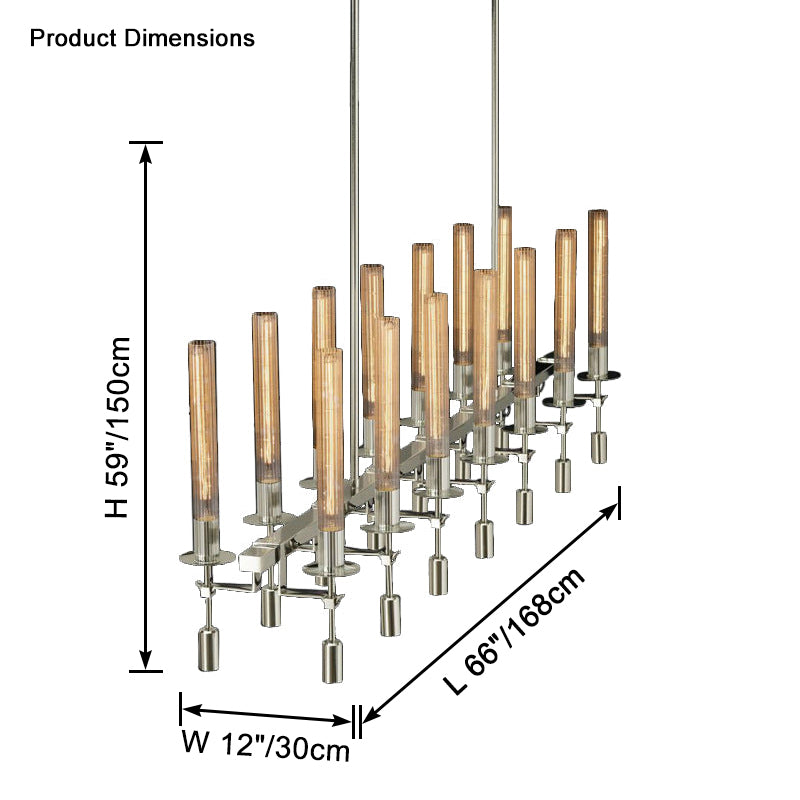 WOMO Candelabra Linear Chandelier -WM2923