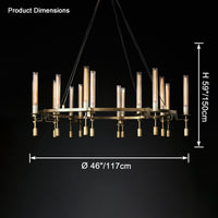 WOMO Candelabra Round Chandelier-WM2924