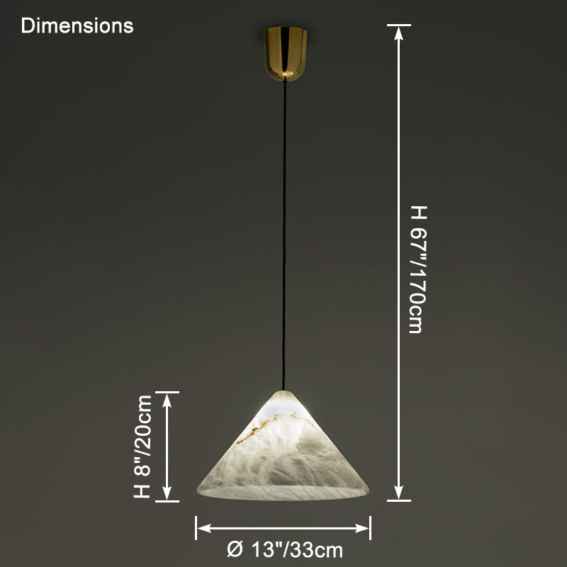 WOMO Alabaster Cone Pendant Light-WM2925