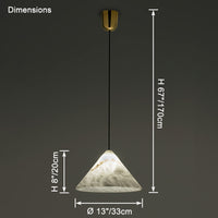 WOMO Alabaster Cone Pendant Light-WM2925