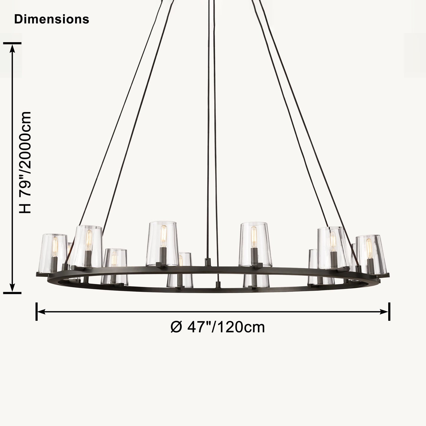 WOMO Candle Round Chandelier-WM2929