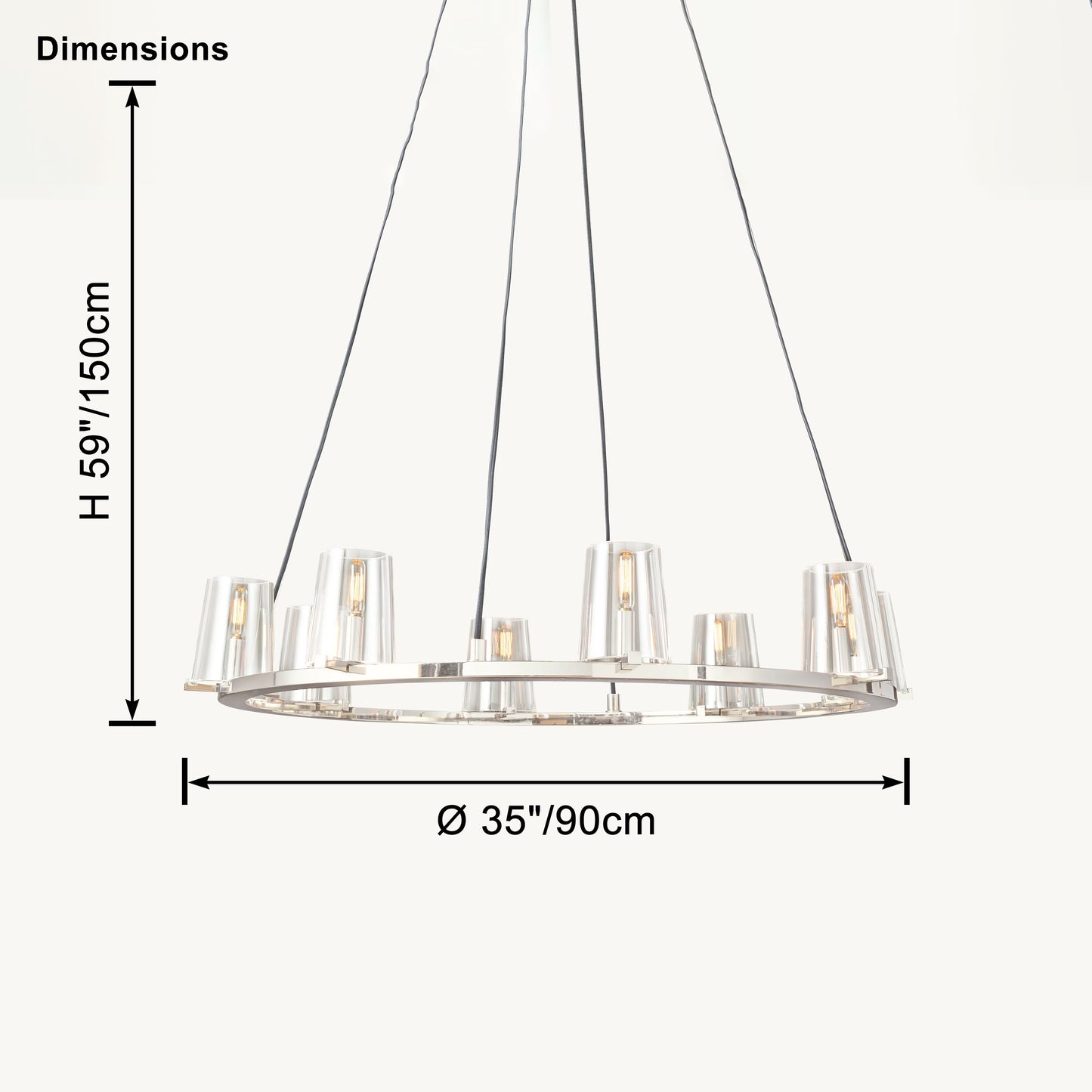 WOMO Candle Round Chandelier-WM2929