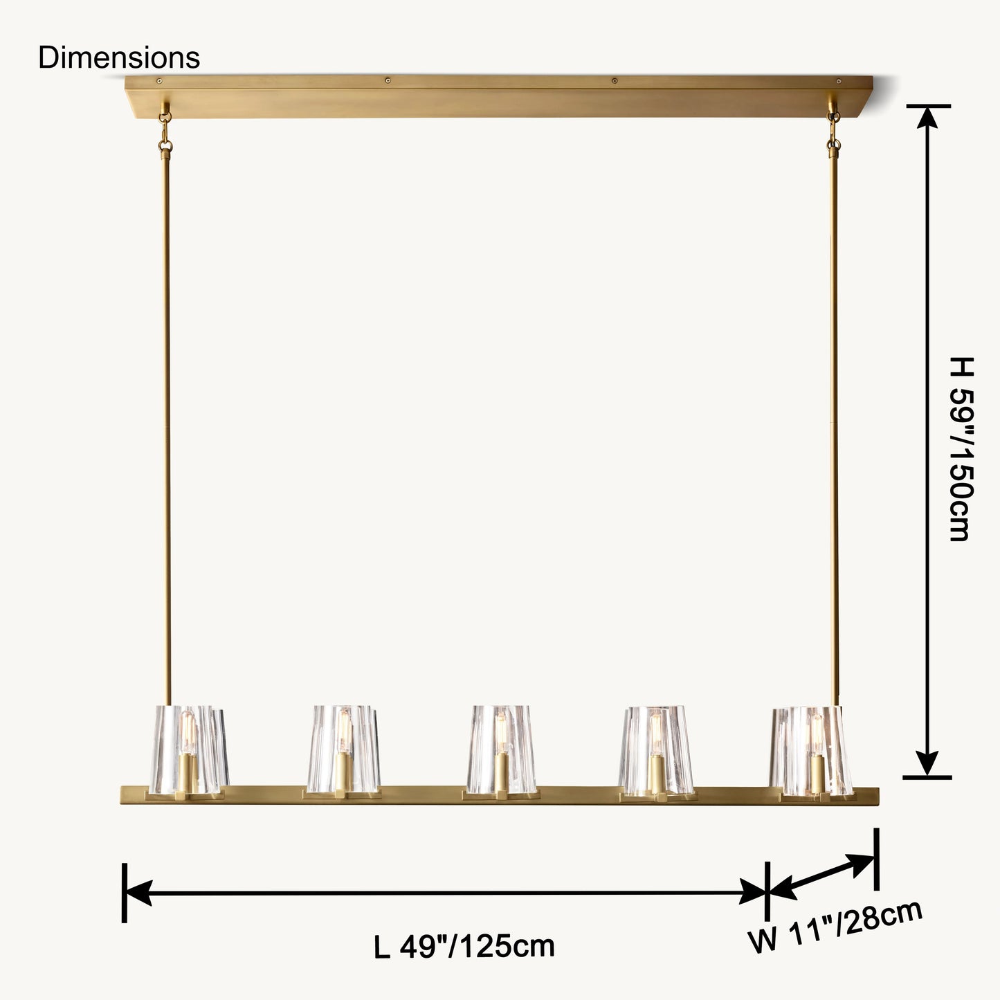 WOMO Candle Linear Chandelier-WM2930