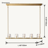 WOMO Candle Linear Chandelier-WM2930