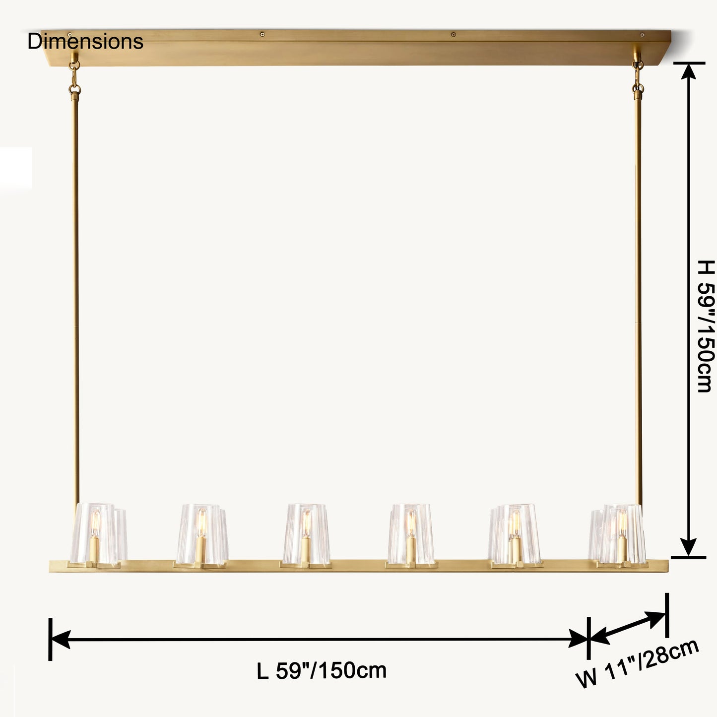 WOMO Candle Linear Chandelier-WM2930