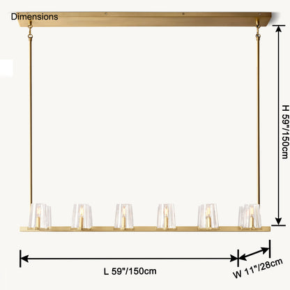 WOMO Candle Linear Chandelier-WM2930