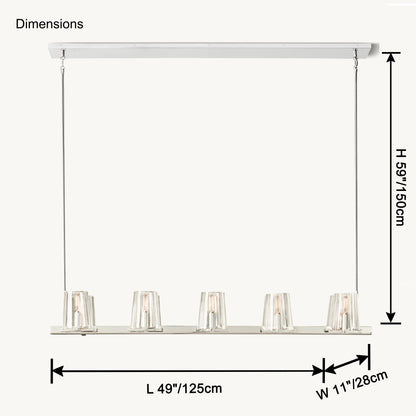 WOMO Candle Linear Chandelier-WM2930