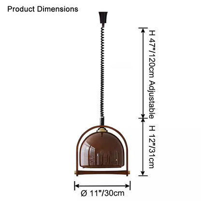 WOMO Bell Glass Rise Fall Pendant Light-WM2935