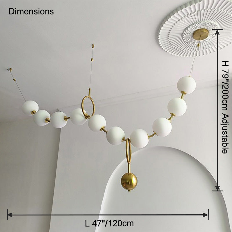 WOMO Adjustable Pearl Chandelier-WM2936