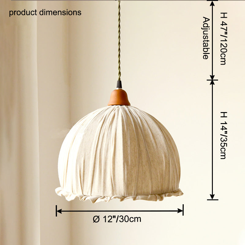 WOMO Dome Linen Pendant Light-WM2939