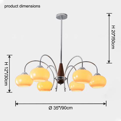 WOMO Dome Glass Arm Chandelier-WM2943