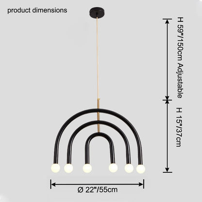 WOMO Rainbow Arc Chandelier-WM2944