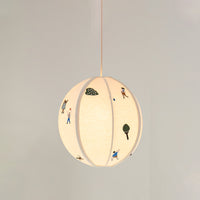 WOMO Fabric Globe Pendant Light-WM2945