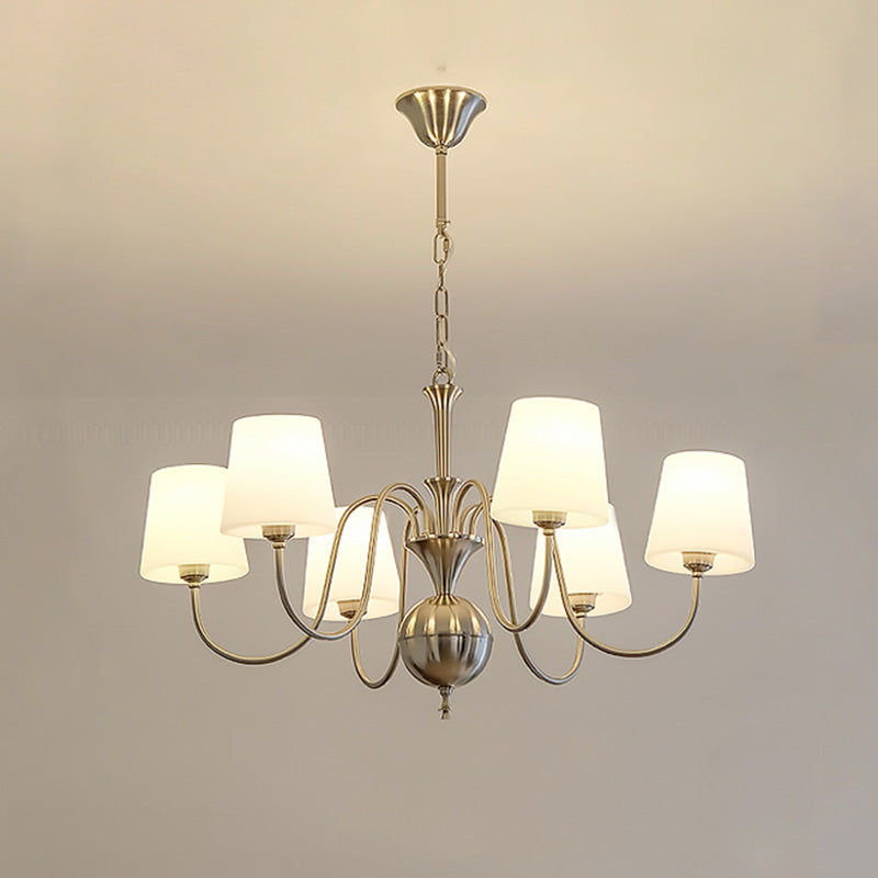 WOMO Glass Shaded Arm Chandelier-WM2946