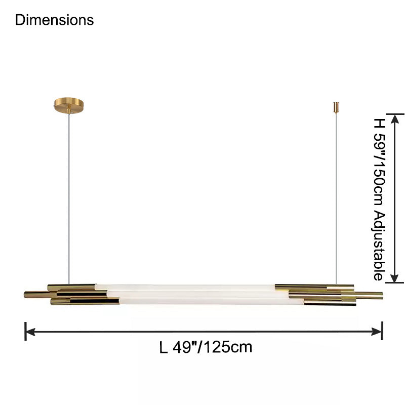 WOMO Tube Linear Chandelier-WM2948