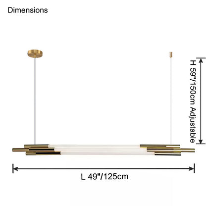 WOMO Tube Linear Chandelier-WM2948