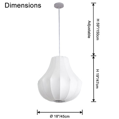 WOMO Japandi Silk Pendant Light-WM2953