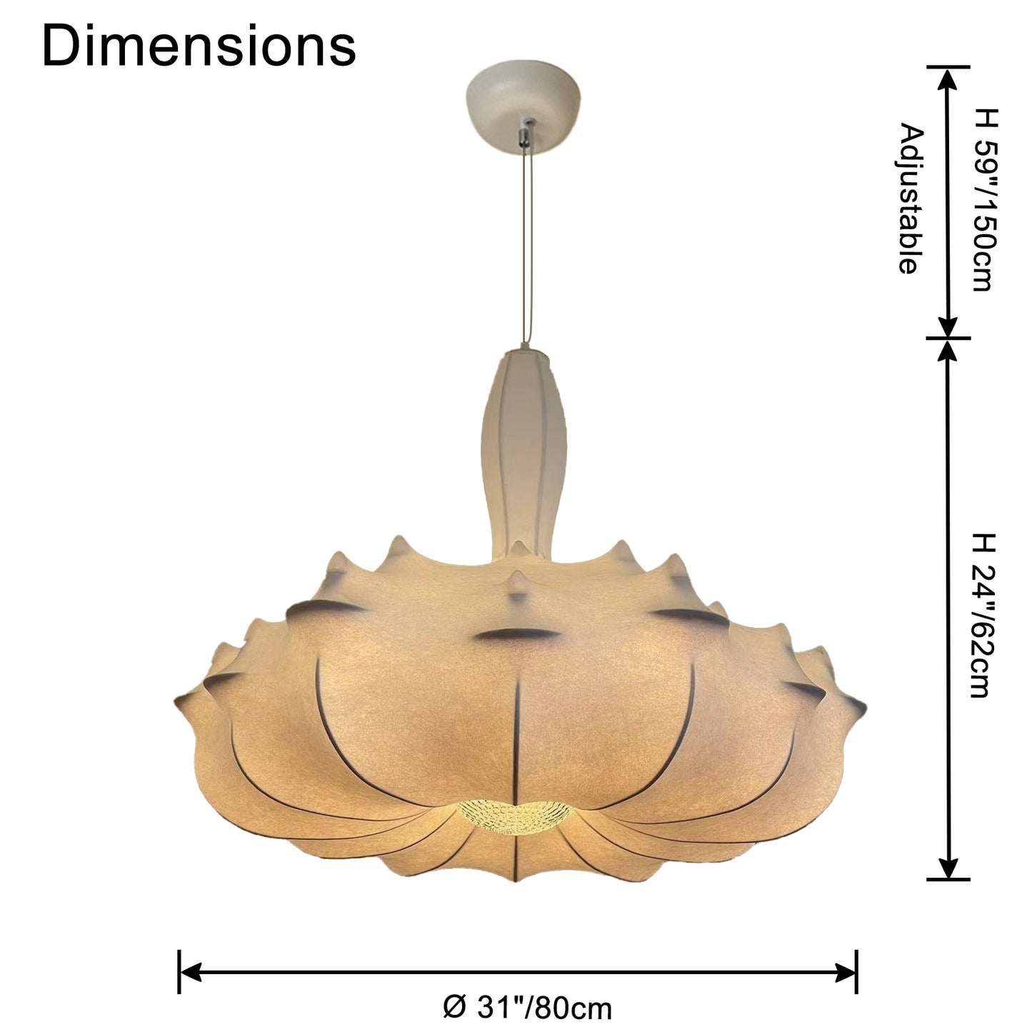 WOMO Large Silk Chandelier-WM2955