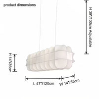 WOMO Rectangular Fabric Chandelier-WM2957