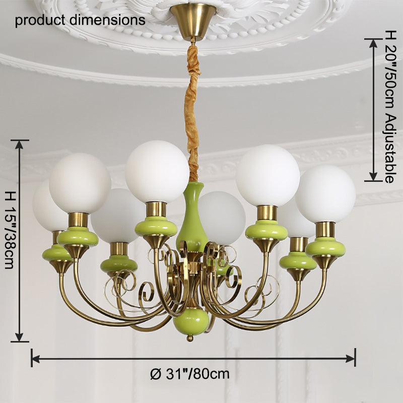 WOMO Glass Globe French Chandelier-WM2958