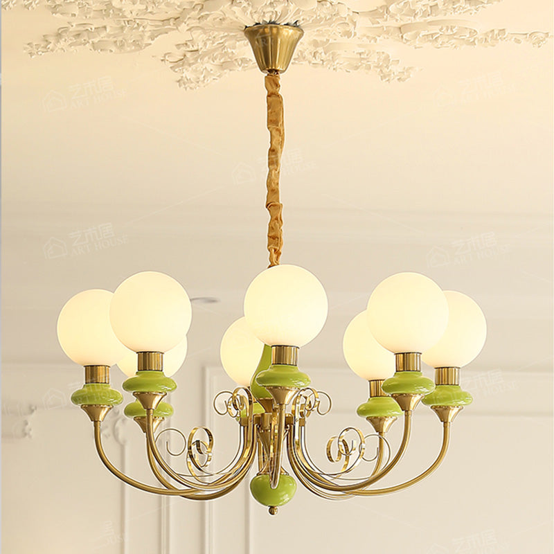 WOMO Glass Globe French Chandelier-WM2958