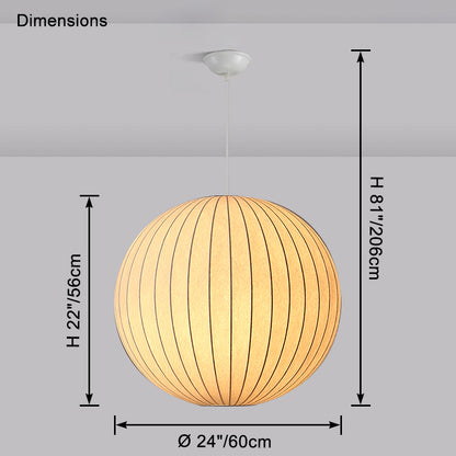 WOMO Globe Silk Pendant Light-WM2964