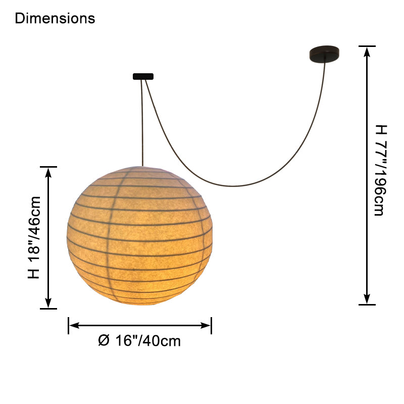 WOMO Globe Silk Pendant Light-WM2965