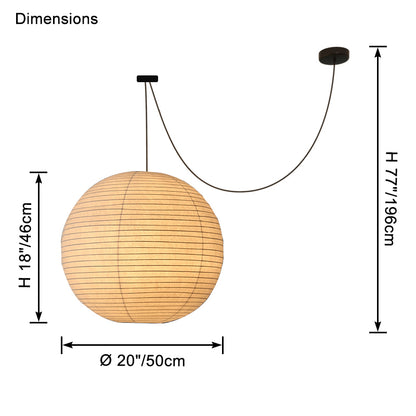 WOMO Globe Silk Pendant Light-WM2965