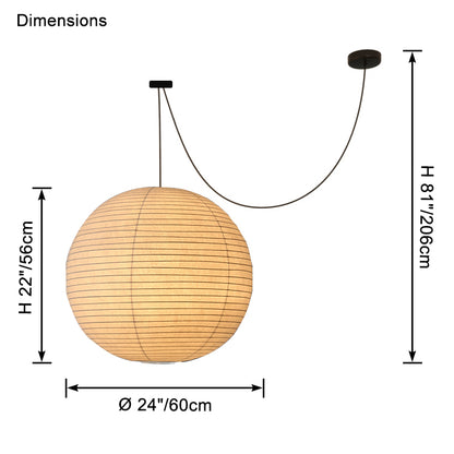 WOMO Globe Silk Pendant Light-WM2965