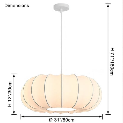 WOMO Pumpkin Silk Pendant Light-WM2968