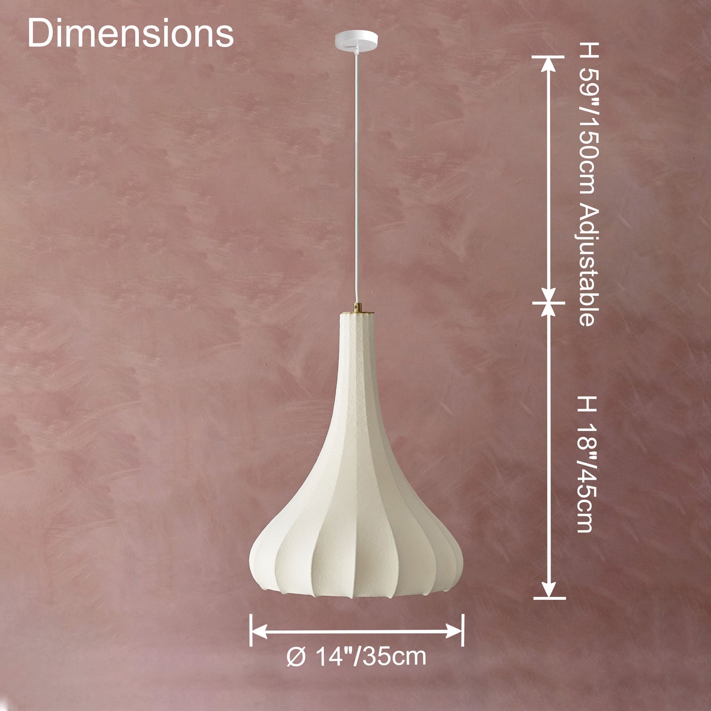 WOMO Cone Silk Pendant Light-WM2975