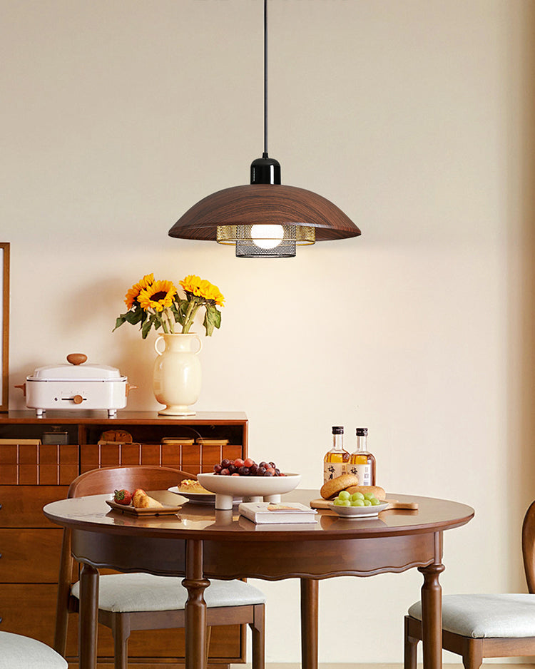 WOMO Walnut Dome Pendant Light-WM2983