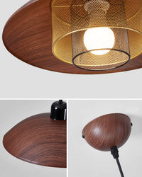 WOMO Walnut Dome Pendant Light-WM2983
