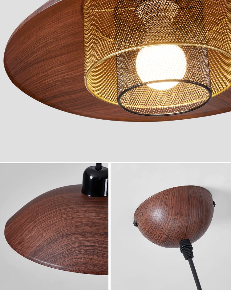 WOMO Walnut Dome Pendant Light-WM2983