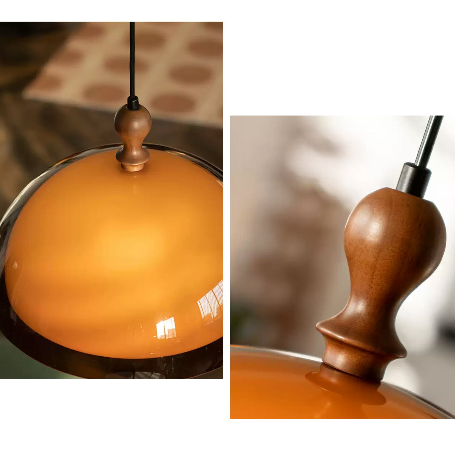 WOMO Brown Dome Pendant Light-WM2985