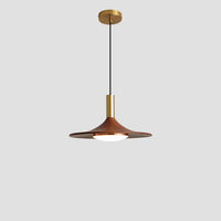 WOMO Walnut Cone Disc Pendant Light-WM2986