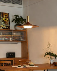 WOMO Walnut Cone Disc Pendant Light-WM2986