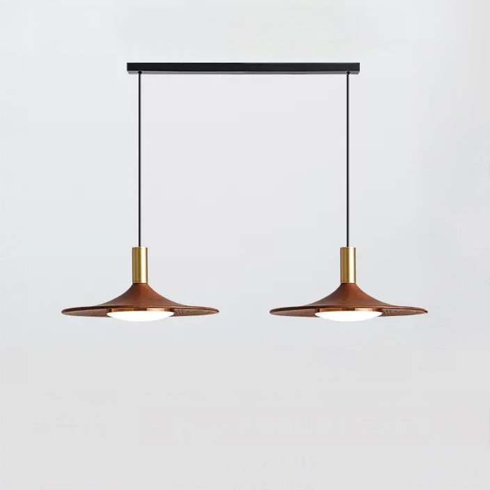 WOMO Walnut Cone Disc Pendant Light-WM2986